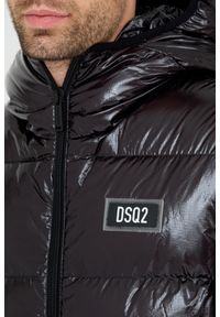 DSQUARED2 Czarna męska puchowa kurtka Puff Kaban, Rozmiar 56. Kolor: czarny. Materiał: puch #3