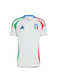 Adidas - Koszulka Italy 24 Away. Kolor: biały. Materiał: materiał