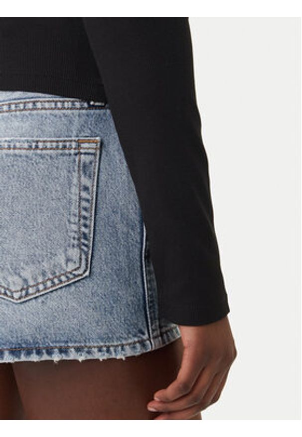 Calvin Klein Jeans Bluzka Monogram LV047A803G Czarny Slim Fit. Kolor: czarny. Materiał: bawełna