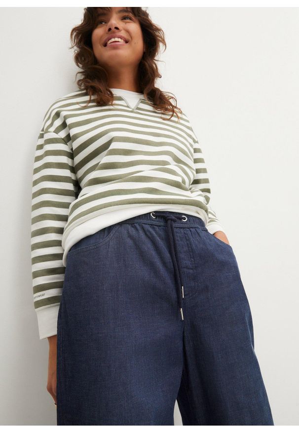 bonprix - Jeansy straight z gumką w talii, high waist (2 pary). Stan: podwyższony. Kolor: niebieski