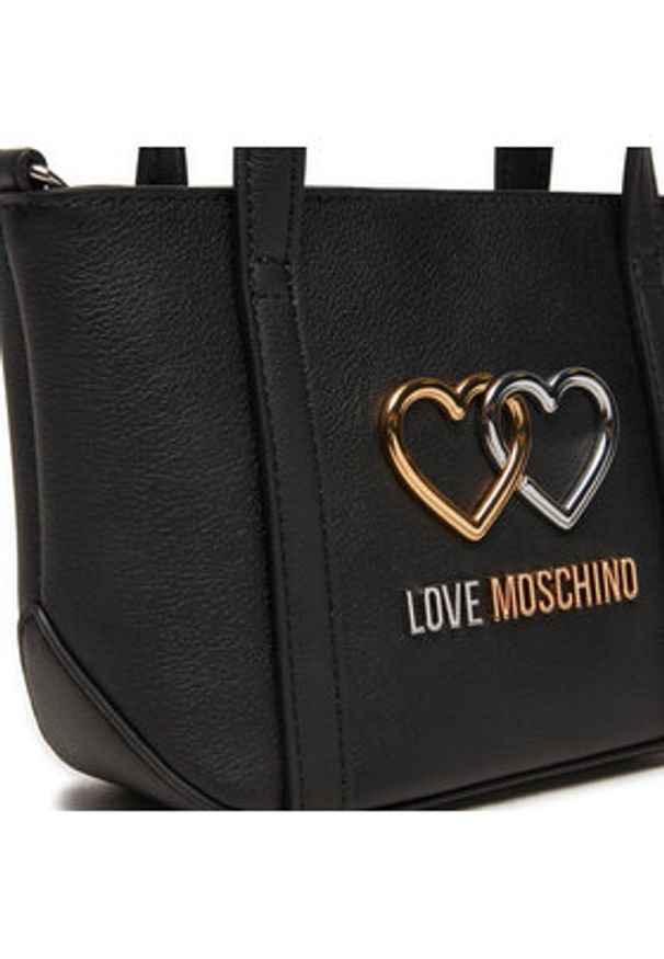 Love Moschino - LOVE MOSCHINO Torebka JC4074PP1LL1000A Czarny. Kolor: czarny. Materiał: skórzane