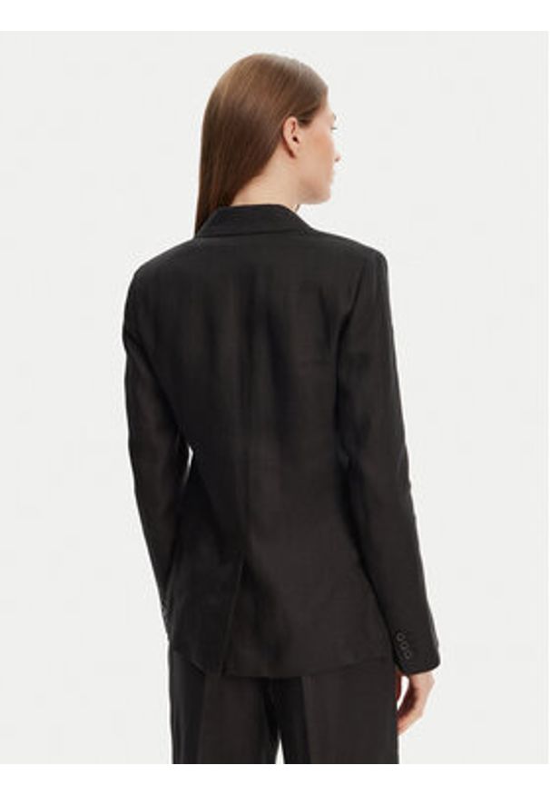 Weekend Max Mara Marynarka Nalut 2515041012 Czarny Regular Fit. Kolor: czarny. Materiał: len