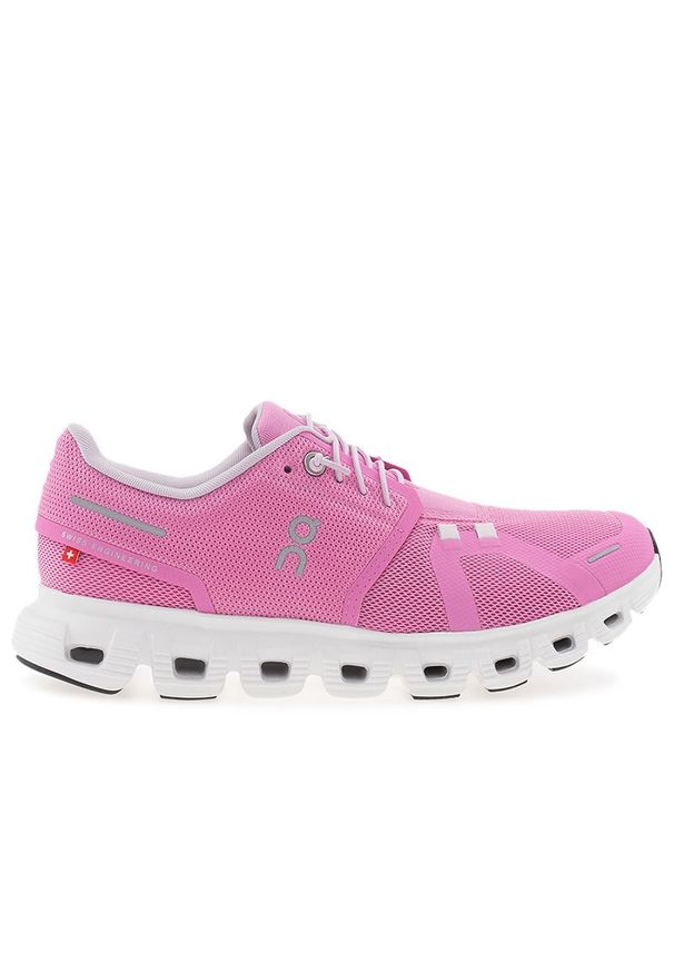 Buty damskie On Running Cloud 6 3WF10063013 - różowe. Kolor: różowy. Materiał: materiał, syntetyk. Szerokość cholewki: normalna. Sport: bieganie