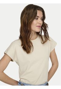only - ONLY T-Shirt Erica 15308926 Beżowy Oversize. Kolor: beżowy. Materiał: bawełna #4