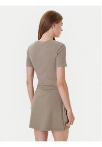 Guess T-Shirt V5YP08 K8RT2 Khaki Slim Fit. Kolor: brązowy. Materiał: wiskoza #4