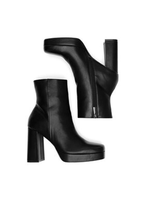 Jenny Fairy Botki HY7617-1 Czarny. Kolor: czarny. Materiał: skóra