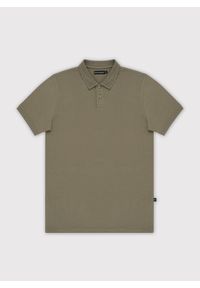 Pako Lorente - PAKO LORENTE – Gładki bawełniany t-shirt polo w kolorze zielonym. Okazja: na co dzień. Typ kołnierza: polo. Kolor: zielony. Materiał: bawełna. Wzór: gładki. Styl: casual #2