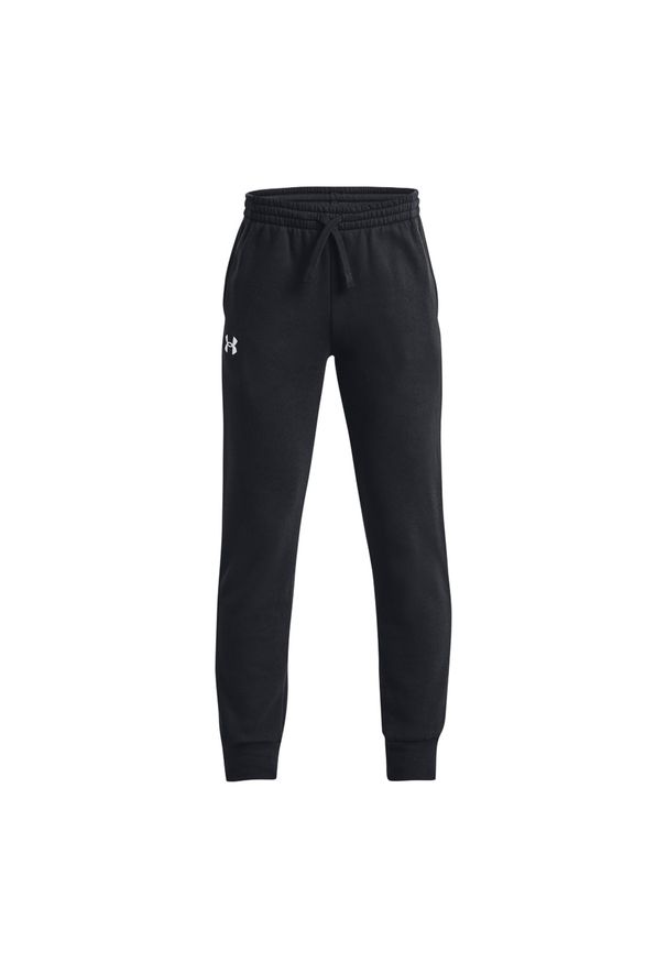 Spodnie dresowe chłopięce Under Armour UA Rival Fleece Joggers - czarne. Kolor: czarny. Materiał: dresówka