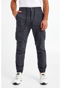 JOOP! Jeans - Spodnie Mellow-w JOOP! JEANS. Wzór: kratka, aplikacja, melanż #4
