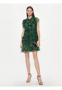 Nissa Sukienka codzienna RC14957 Zielony Regular Fit. Okazja: na co dzień. Kolor: zielony. Materiał: jedwab. Typ sukienki: proste. Styl: casual #7
