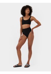 4f - 4F Dół od bikini z materiałów z recyklingu damski S. Kolor: czarny. Materiał: materiał #1