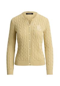 Lauren Ralph Lauren - LAUREN RALPH LAUREN Kardigan Cable 200P14040501 Beżowy Regular Fit. Kolor: beżowy. Materiał: bawełna #2