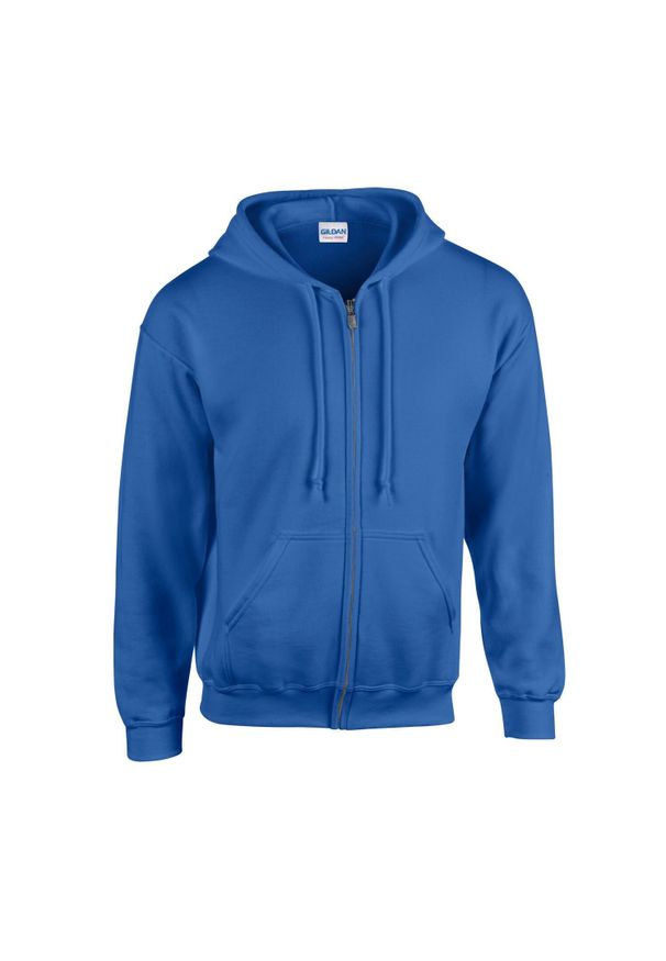 GILDAN - Bluza Z Kapturem Dla Dorosłych Unisex Heavy Blend Full Zip. Typ kołnierza: kaptur. Kolor: niebieski