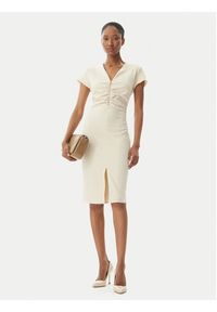 Rinascimento Sukienka koktajlowa CFC0123774003 Beżowy Regular Fit. Kolor: beżowy. Materiał: syntetyk. Styl: wizytowy #4