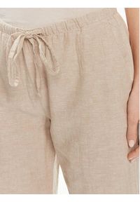 Gina Tricot Spodnie materiałowe 19210 Beżowy Regular Fit. Kolor: beżowy. Materiał: bawełna