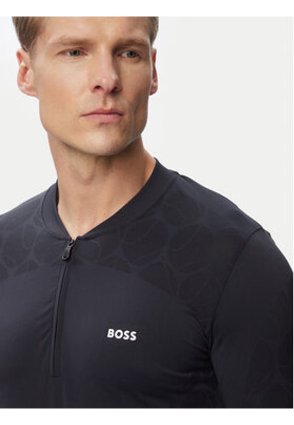 BOSS T-Shirt Game 2 50564794 Granatowy Slim Fit. Kolor: niebieski. Materiał: syntetyk