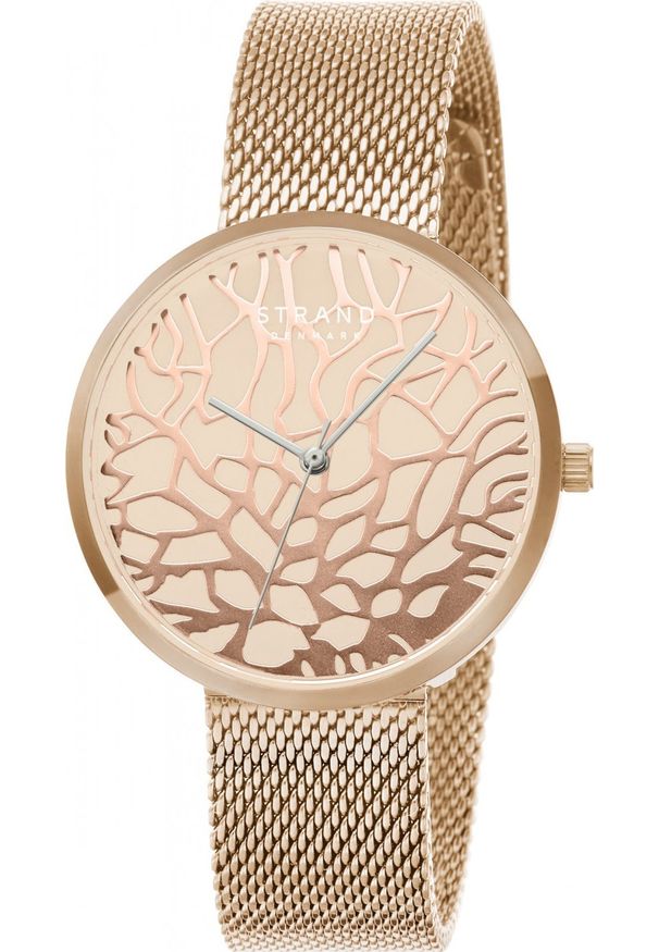 Zegarek Strand Zegarek damski Strand S700LXVVMV-DTG różowe złoto. Kolor: złoty, wielokolorowy, różowy