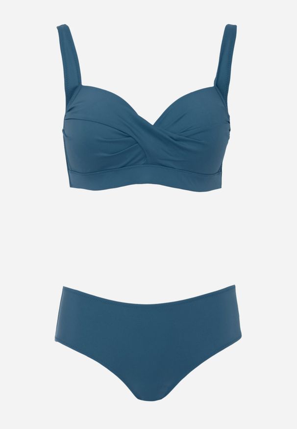 Born2be - Ciemnozielone Bikini Dwuczęściowe Zabudowane na Grubych Ramiączkach z Regulacją Aroaete. Kolekcja: plus size. Kolor: zielony. Długość: krótkie