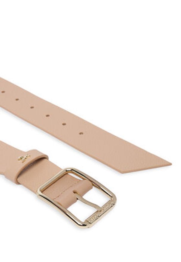 Patrizia Pepe Pasek Damski CW6409/L001-R874 Beżowy. Kolor: beżowy. Materiał: skóra