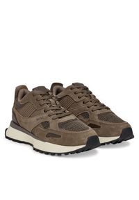BOSS Sneakersy Jonah 50542119 Brązowy. Kolor: brązowy. Materiał: skóra, zamsz #4