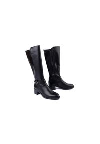 Tamaris - TAMARIS 1-25537-41 001 black, kozaki damskie. Zapięcie: zamek. Kolor: czarny. Obcas: na obcasie. Wysokość obcasa: średni #1