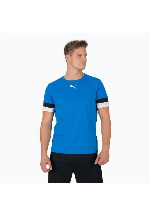 Puma - Koszulka piłkarska męska PUMA teamRISE Jersey. Kolor: niebieski, wielokolorowy, czarny. Materiał: poliester. Sport: piłka nożna