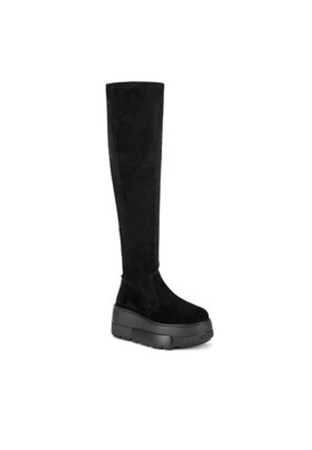 Badura Kozaki CASI-01W2-002 Czarny. Kolor: czarny. Materiał: skóra, zamsz