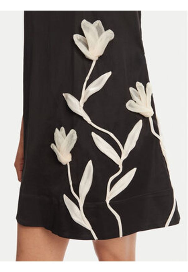 STAUD Sukienka koktajlowa Ilana R25R2208CT Czarny Regular Fit. Kolor: czarny. Materiał: bawełna. Styl: wizytowy