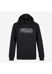 Bluza dziecięca Puma z kapturem. Typ kołnierza: kaptur. Kolor: czarny. Materiał: bawełna, materiał