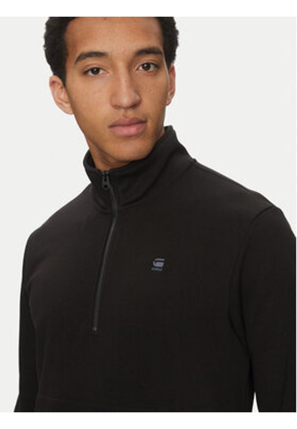 G-Star RAW - G-Star Raw Bluza Nifous Half Zip D26305-D566 6484 Czarny Regular Fit. Kolor: czarny. Materiał: bawełna