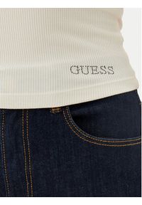 Guess T-Shirt O5GP04 KCDA2 Écru Slim Fit. Materiał: syntetyk #3