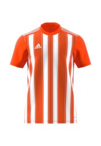Adidas - Koszulka męska adidas Striped 21 Jersey. Kolor: pomarańczowy. Materiał: jersey. Sport: piłka nożna