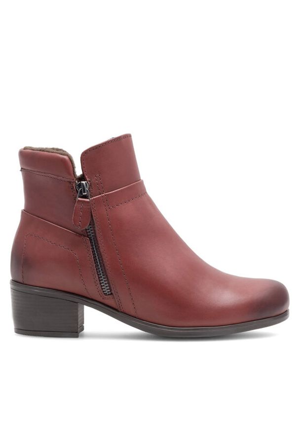 Go Soft Botki EST-GUSTA-11 Bordowy. Kolor: czerwony. Materiał: skóra