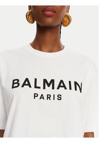 Balmain T-Shirt BF1EE020BB02 Biały Relaxed Fit. Kolor: biały. Materiał: bawełna #5