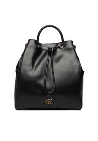 Calvin Klein Plecak Ck Drawstring Backpack LV04F3329G Czarny. Kolor: czarny. Materiał: skóra #1