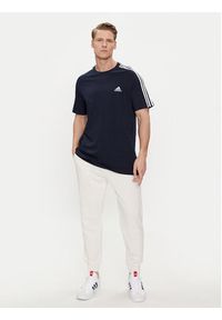 Adidas - adidas T-Shirt Essentials Single Jersey 3-Stripes T-Shirt IC9335 Niebieski Regular Fit. Kolor: niebieski. Materiał: bawełna