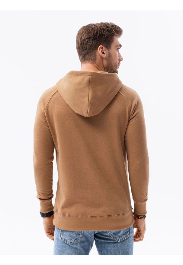 Brązowa bluza Ombre Clothing z kapturem