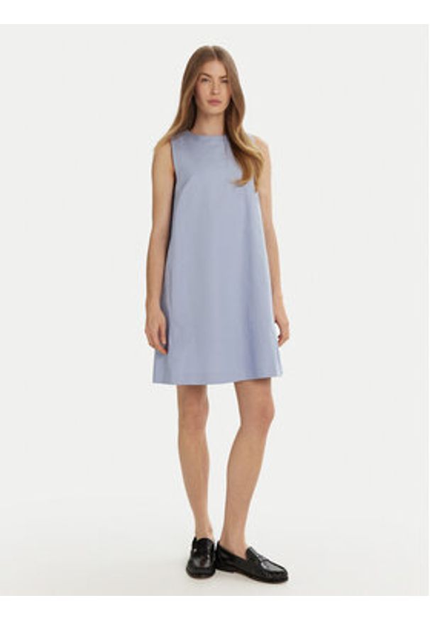 Weekend Max Mara Sukienka codzienna Racer 2515221102 Błękitny Regular Fit. Okazja: na co dzień. Kolor: niebieski. Materiał: bawełna. Typ sukienki: proste. Styl: casual