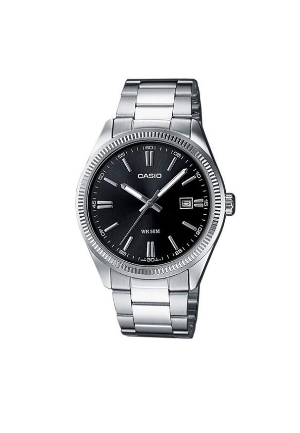 Casio Zegarek MTP-1302D-1A1VEF Srebrny. Kolor: srebrny