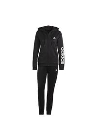Adidas - Dres damski adidas Essentials Logo French Terry. Kolor: czarny, biały, wielokolorowy. Materiał: dresówka. Sport: fitness