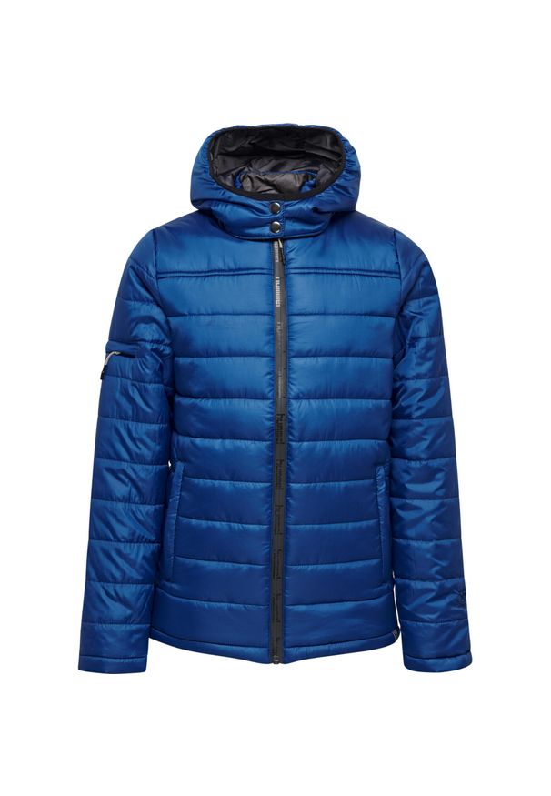 Parka dla dzieci Hummel Hummel North Quilted. Kolor: niebieski. Materiał: tkanina. Sport: piłka nożna