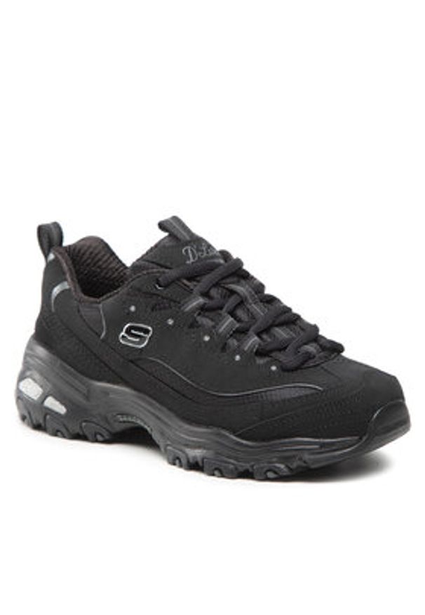 skechers - Skechers Sneakersy Biggest Fan 11930/BBK Czarny. Kolor: czarny. Materiał: skóra