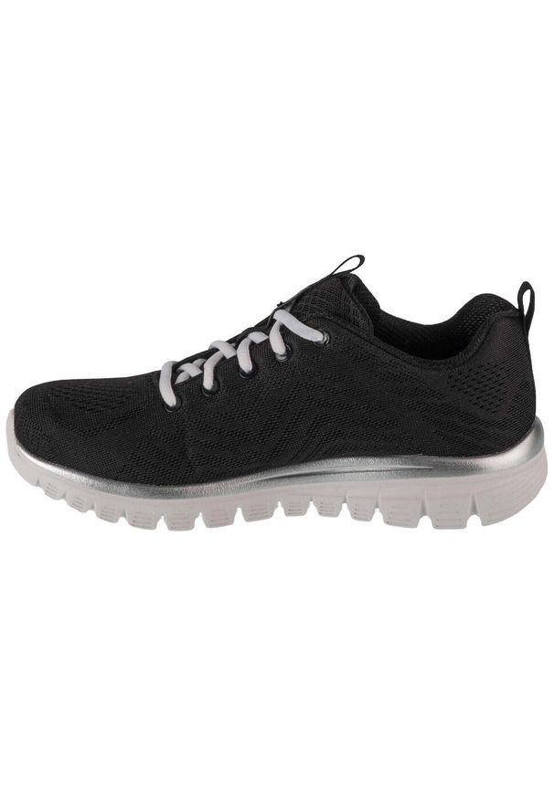 skechers - Buty do chodzenia damskie Skechers Gracefulget Connect. Kolor: biały, wielokolorowy, czarny. Materiał: materiał, syntetyk, tkanina. Sport: turystyka piesza