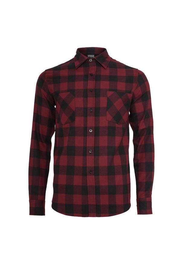 Urban Classics - Flanelowa Koszula Męska W Kratę. Kolor: czerwony, brązowy, wielokolorowy, czarny