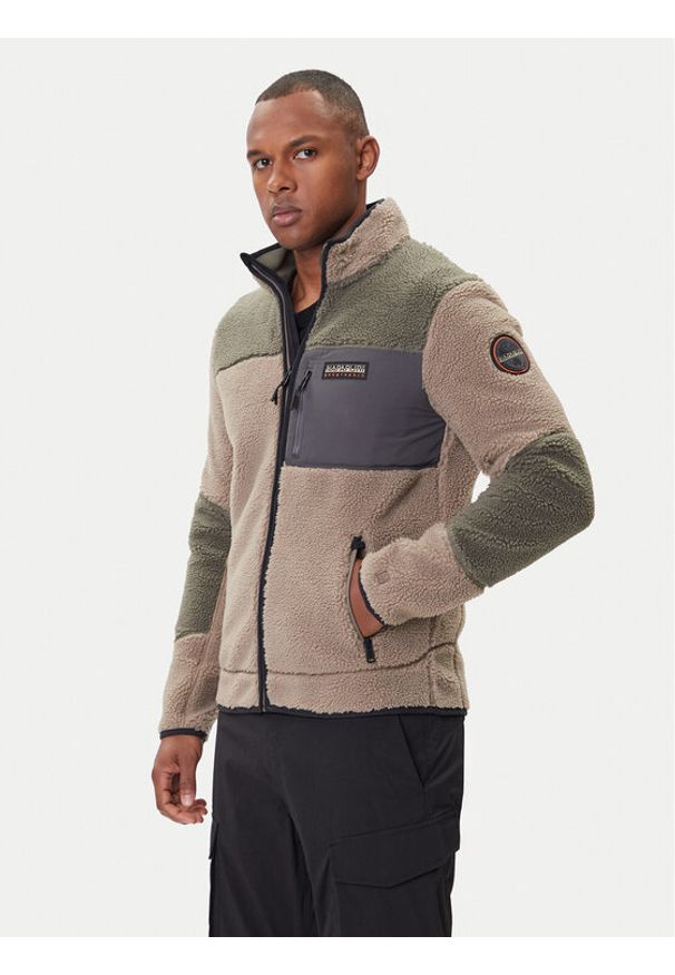 Napapijri Polar Yupik NP0A4GNT Zielony Regular Fit. Kolor: zielony. Materiał: syntetyk