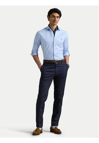 Polo Ralph Lauren Koszula 710899386016 Błękitny Slim Fit. Typ kołnierza: polo. Kolor: niebieski. Materiał: bawełna #5
