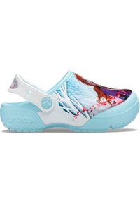 Klapki Crocs dla dzieci Fl Ol Disney Frozen 2 Clog błękitne 206167 4O9. Kolor: wielokolorowy. Wzór: motyw z bajki