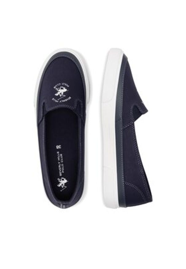 Beverly Hills Polo Club Tenisówki W-24MVS5023 Granatowy. Kolor: niebieski. Materiał: materiał