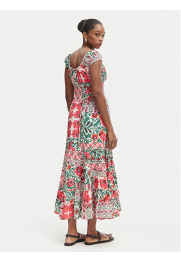 Iconique Sukienka letnia Shirley IC26-096 Kolorowy Regular Fit. Materiał: syntetyk. Wzór: kolorowy. Sezon: lato