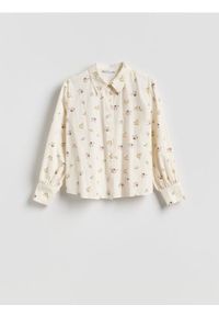 Reserved - Koszula w kwiaty - wielobarwny. Materiał: tkanina, bawełna. Wzór: kwiaty. Styl: klasyczny #1